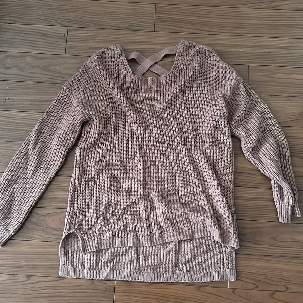 Open back Pink Sweater